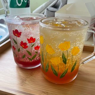 [복음자리] 바리스타 패키지 2종 랜덤발송 (딸기스무디 스틱+샤인머스캣에이드 or 망고스무디+자몽에이드) — 5점을 준 리뷰어가 2022년 7월 올린 사용 사진