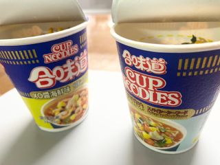 NISSIN 닛신 컵누들  4종 - 씨푸드오리지날, 씨푸드 스파이시, 씨푸드 커리, 씨푸드 XO소스 — 5점을 준 리뷰어가 2023년 1월 올린 사용 사진