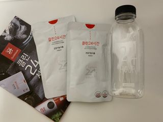 클린24시간 1BOX(5포) + 전용보틀(500ml) — 4점을 준 리뷰어가 2022년 8월 올린 사용 사진