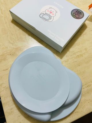 유비맘 캐릭터 실리콘 흡착 식판_색상 랜덤발송 — 5점을 준 리뷰어가 2021년 1월 올린 사용 사진