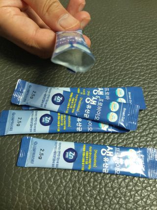 서울약사신협_프로바이오 생유산균 2.5g 160포 — 5점을 준 리뷰어가 2021년 7월 올린 사용 사진