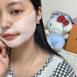 블로그 [웰더마] 프리미엄 사파이어 콜라겐 임팩트 피팅 마스크(4매입/1BOX) — 5점을 준 리뷰어가 2025년 4월 올린 사용 사진
