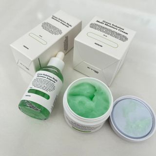 [녹산] 그린 솔루션 멀티 수분 앰플 + 그린 솔루션 멀티 수분크림 — 4점을 준 리뷰어가 2022년 11월 올린 사용 사진