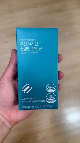 클린24시간 슬림앤유산균 1박스 (3.5g X 15포) — 5점을 준 리뷰어가 2022년 7월 올린 사용 사진