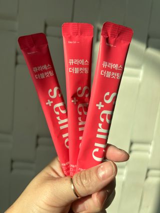 [큐라에스] 최신 다이어트 원료! 6중 기능성 더블컷팅 126g(2주일 분) — 3점을 준 리뷰어가 2023년 12월 올린 사용 사진