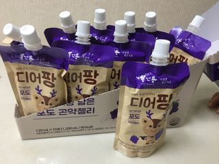 [몸엔용] 우리 아이 건강간식, 달콤한 녹용곤약젤리 디어팡 4종 — 5점을 준 리뷰어가 2021년 11월 올린 사용 사진