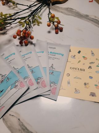 세뚜아(Cettua) [세뚜아] 모이스처 밸런싱 페이셜 마스크 Cettua Moisture Balancing Facial Mask 5매 — 5점을 준 리뷰어가 2023년 12월 올린 사용 사진