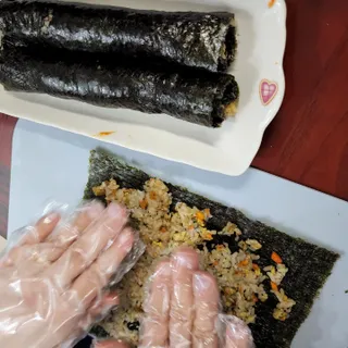 해풀잎 누구나 김밥*1ea [(혼합야채 35g *1ea,  김밥김 (5g, 5ea),  양념간장 (6g, 5ea), 참기름(5g, 2ea)] — 4점을 준 리뷰어가 2022년 7월 올린 사용 사진