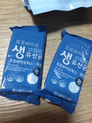 서울약사신협_프로바이오 생유산균 2.5g 160포 — 5점을 준 리뷰어가 2021년 8월 올린 사용 사진