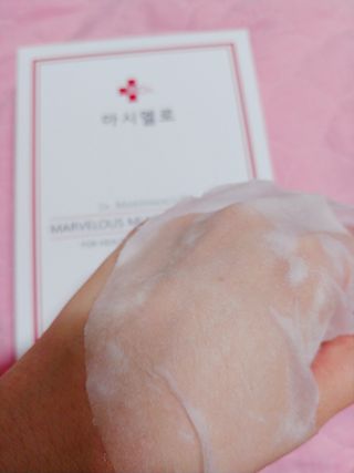 닥터마시멜로 마블러스 멀티 클리닉 마스크 — 5점을 준 리뷰어가 2021년 2월 올린 사용 사진