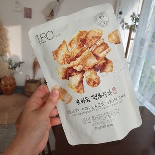 오희숙 전통부각 명인 찹쌀김부각, 찹쌀다시마부각, 황태껍질튀각 총 6봉 — 5점을 준 리뷰어가 2021년 6월 올린 사용 사진