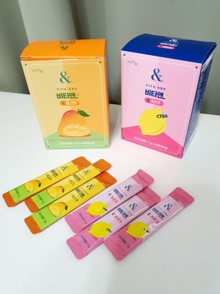 비타앤C 레몬맛, 망고맛 — 5점을 준 리뷰어가 2021년 4월 올린 사용 사진