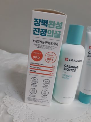 리더스코스메틱 리더스 카밍 바이오틱스 #1등 진정 기획세트 [에센스 워터150ml + 크림 마스크80ml] — 5점을 준 리뷰어가 2022년 9월 올린 사용 사진
