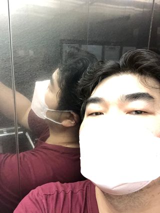 [이지아 마스크] 애니가드 더솔루션마스크 KF80 대형 컬러 4종 — 5점을 준 리뷰어가 2021년 7월 올린 사용 사진