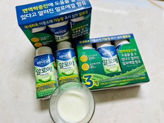 LIVE 매일바이오 알로에 드링킹 요거트 — 5점을 준 리뷰어가 2022년 4월 올린 사용 사진
