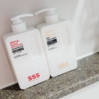 트리플에스 탈모 샴푸 580ml + 실크 트리트먼트 580ml — 5점을 준 리뷰어가 2021년 5월 올린 사용 사진