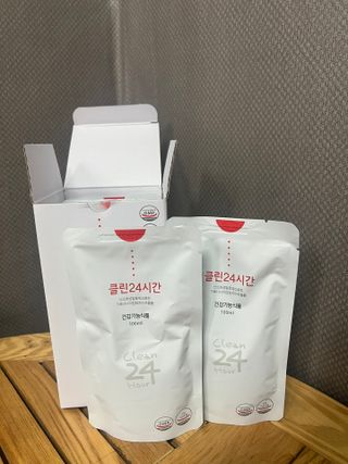 클린24시간 1BOX(5포) + 전용보틀(500ml) — 4점을 준 리뷰어가 2023년 7월 올린 사용 사진