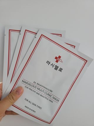 닥터마시멜로 마블러스 멀티 클리닉 마스크 — 5점을 준 리뷰어가 2021년 6월 올린 사용 사진