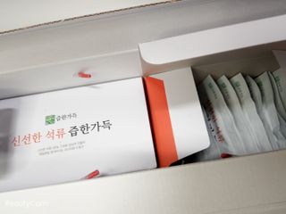 즙한가득 양배추사과즙/석류즙 30포, 선물박스 택1 — 4점을 준 리뷰어가 2022년 1월 올린 사용 사진