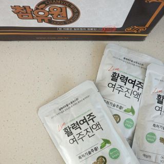 참유원 특허제조 활력 여주진액 여주즙 50포 — 5점을 준 리뷰어가 2022년 3월 올린 사용 사진
