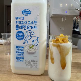 *구매평_[덴마크] 진하고 더 고소한 무가당 플레인 요거트 1.8L — 5점을 준 리뷰어가 2025년 9월 올린 사용 사진