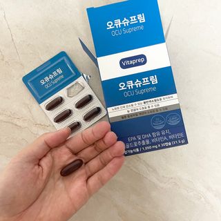 뉴트리션팩토리 비타프렙 오큐슈프림 루테인 오메가3 1050mg — 5점을 준 리뷰어가 2021년 10월 올린 사용 사진