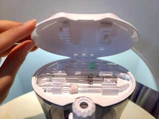 주식회사 클린디 [클린디] 양치 후 남은 이물질, 물치실로 완벽 제거 🦷 구강세정기 세트 [맞춤 칫솔 + 치약 포함] — 5점을 준 리뷰어가 2021년 12월 올린 사용 사진
