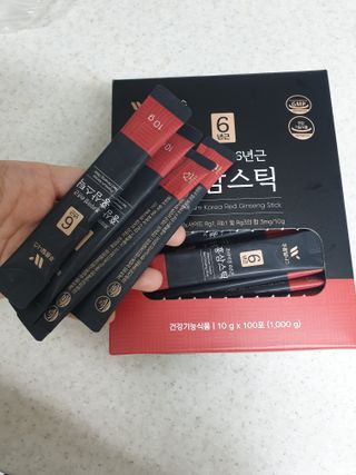 [푸름웰니스] 프리미엄 6년근 홍삼스틱 3mg x 100포 — 5점을 준 리뷰어가 2022년 2월 올린 사용 사진