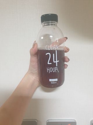 클린24시간 1BOX(5포) + 전용보틀(500ml) — 5점을 준 리뷰어가 2022년 10월 올린 사용 사진