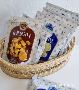 딜라이트 프로젝트  달콤한 눈꽃 간식세트( 눈꽃 솜사탕 / 레몬라임 솜사탕 / 달고나 총 7EA+스마트톡 증정) — 5점을 준 리뷰어가 2022년 5월 올린 사용 사진