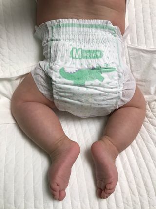 오브맘 밤 프리미엄 아기 기저귀 팬티형 밴드형 — 5점을 준 리뷰어가 2020년 12월 올린 사용 사진
