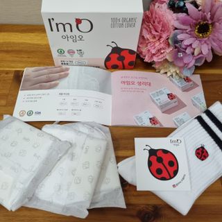 아임오 유기농 생리대 중형 + 레이디오크루삭스 1개 + 쿠폰북 — 5점을 준 리뷰어가 2021년 9월 올린 사용 사진