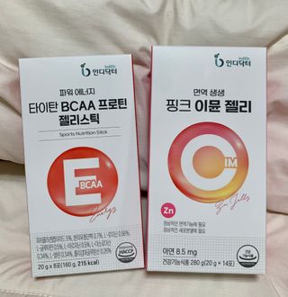 인디닥터 면역 생생 핑크 이뮨 젤리 + 타이탄 BCAA 프로틴 젤리스틱 — 5점을 준 리뷰어가 2022년 5월 올린 사용 사진