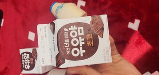빙그레 우유얌 초코 / 우유얌 딸기 — 5점을 준 리뷰어가 2021년 4월 올린 사용 사진