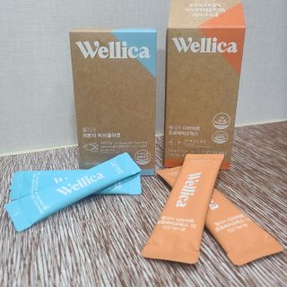 웰리카 다이어트 프로바이오틱스  20포 + 웰리카 저분자 피쉬콜라겐 10포 — 4점을 준 리뷰어가 2021년 5월 올린 사용 사진