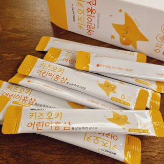 [이뮤니티플러스]우리아이 면역오키, 건강오키 _ 키즈오키 어린이홍삼 10포 1box — 5점을 준 리뷰어가 2022년 3월 올린 사용 사진