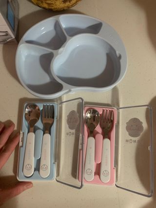 유비맘 캐릭터 실리콘 흡착 식판_색상 랜덤발송 — 4점을 준 리뷰어가 2020년 12월 올린 사용 사진