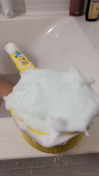 여우두마리 아기 버블클렌저 버블폼 거품놀이 유아바디워시 배쓰밤 입욕제 — 5점을 준 리뷰어가 2021년 2월 올린 사용 사진