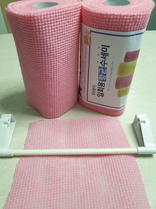 위케어 일회용 향균 수세미 50매 2롤 세트 총 100매 Pink — 5점을 준 리뷰어가 2021년 2월 올린 사용 사진