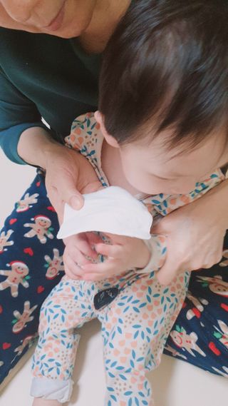 디어엘로디 프리미엄 유기농 베이비 솜티슈 40매 3 + 1 PACK — 5점을 준 리뷰어가 2021년 2월 올린 사용 사진