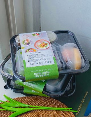참살이도시락 작심삼일 샐러드도시락 3개 맛보기 새벽배송 또는 택배배송 — 5점을 준 리뷰어가 2021년 9월 올린 사용 사진