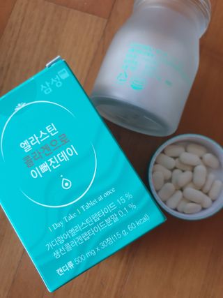 체인미 엘라스틴 콜라겐으로 이뻐진데이 500mg x 30정 — 5점을 준 리뷰어가 2021년 12월 올린 사용 사진