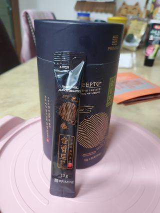 프리마인 자체 기업부설 연구소에서 찾아낸 건강한 수면의 비밀.  슬립토 플러스 30포 — 4점을 준 리뷰어가 2021년 11월 올린 사용 사진