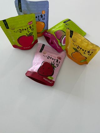 아비삭과일칩 5종 /딸기,사과,배,귤,무화과 5종 — 3점을 준 리뷰어가 2021년 5월 올린 사용 사진