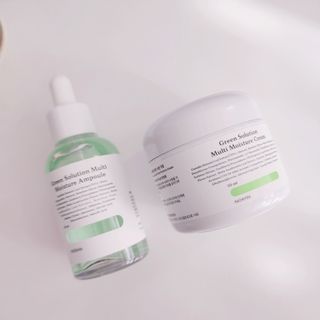 [녹산] 그린 솔루션 멀티 수분 앰플 + 그린 솔루션 멀티 수분크림 — 5점을 준 리뷰어가 2022년 11월 올린 사용 사진