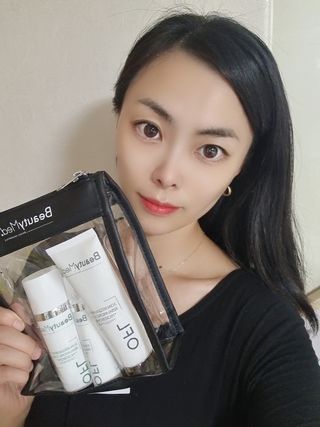 프랑스 뷰티메드 OFL 리밸런싱 케어 3종 키트 (OFL세럼 30ml & 딸라스파 어메니티 4종 증정) — 5점을 준 리뷰어가 2022년 8월 올린 사용 사진