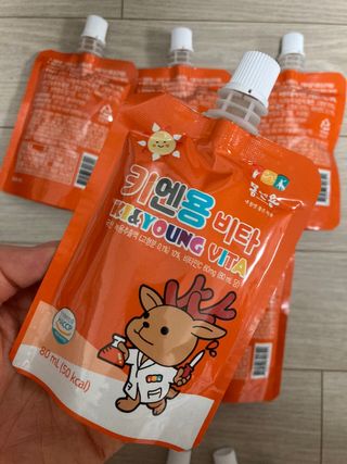[몸엔용] 아이가 먹는 달콤 국산녹용 키엔용 비타  80ml x 10포 — 5점을 준 리뷰어가 2021년 7월 올린 사용 사진