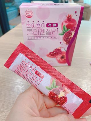 헬스업_쁘띠쁘띠석류콜라겐젤리_20g x 14포 — 5점을 준 리뷰어가 2021년 1월 올린 사용 사진