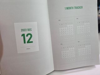 리훈 2023년 아이라이크 모눈 다이어리 미니달력 세트 — 5점을 준 리뷰어가 2022년 11월 올린 사용 사진