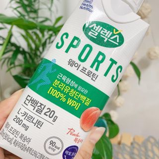 셀렉스스포츠 셀렉스 스포츠 웨이 프로틴 복숭아_ 330ml x 12팩 — 5점을 준 리뷰어가 2021년 4월 올린 사용 사진